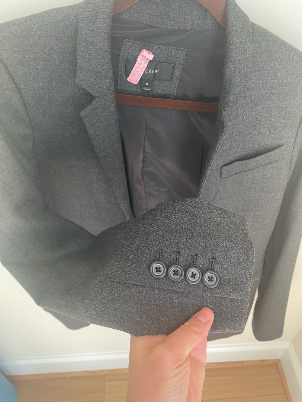 J. Crew Dark Charcoal Gray Single-Button Blazer - Picture 5 of 8